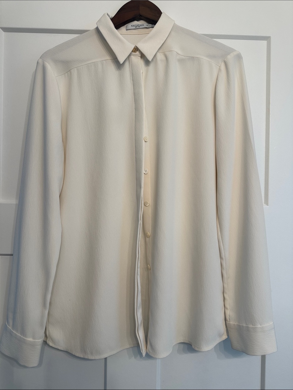 M. M. LAFLEUR Cream Button-Front Men's Shirt